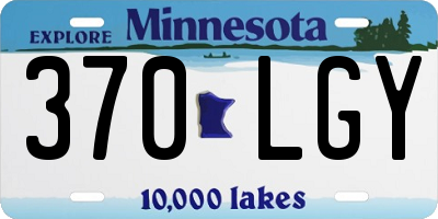 MN license plate 370LGY