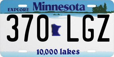 MN license plate 370LGZ