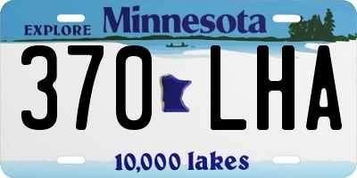 MN license plate 370LHA
