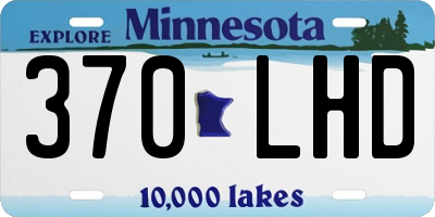 MN license plate 370LHD