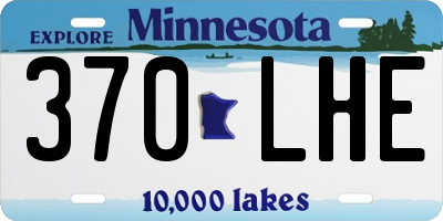 MN license plate 370LHE
