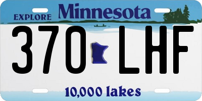 MN license plate 370LHF