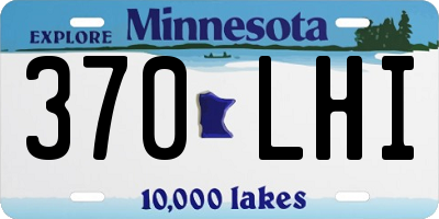 MN license plate 370LHI