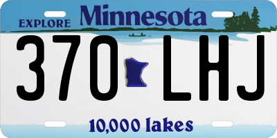 MN license plate 370LHJ