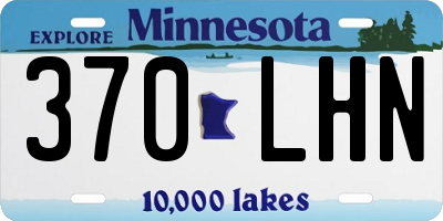 MN license plate 370LHN