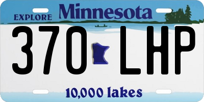 MN license plate 370LHP
