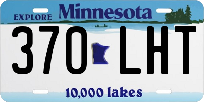 MN license plate 370LHT