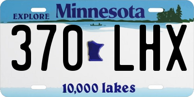 MN license plate 370LHX