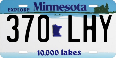 MN license plate 370LHY