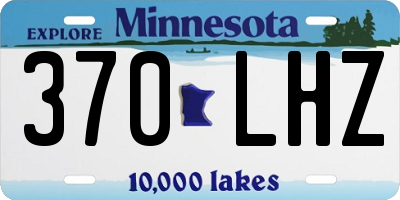 MN license plate 370LHZ