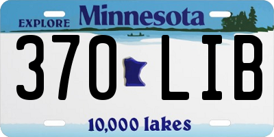 MN license plate 370LIB