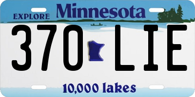 MN license plate 370LIE