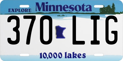 MN license plate 370LIG