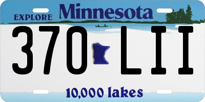 MN license plate 370LII