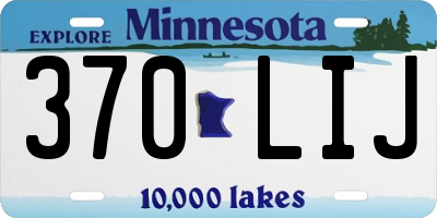 MN license plate 370LIJ