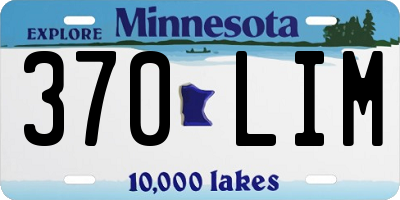 MN license plate 370LIM