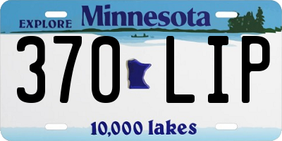 MN license plate 370LIP