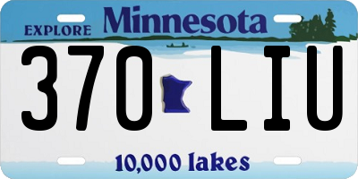 MN license plate 370LIU