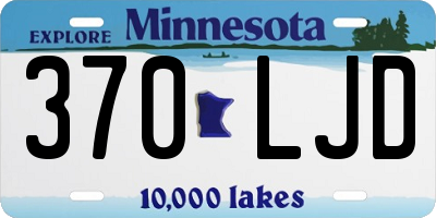 MN license plate 370LJD