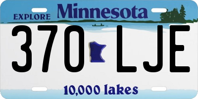 MN license plate 370LJE