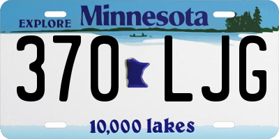 MN license plate 370LJG