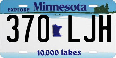 MN license plate 370LJH