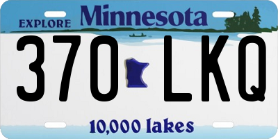 MN license plate 370LKQ