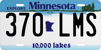 MN license plate 370LMS