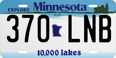 MN license plate 370LNB