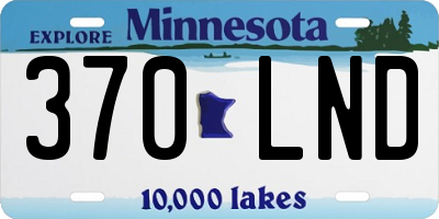 MN license plate 370LND