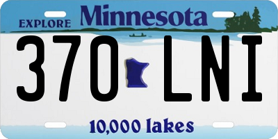 MN license plate 370LNI
