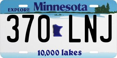 MN license plate 370LNJ