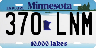 MN license plate 370LNM