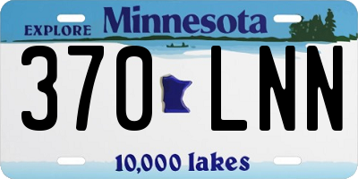 MN license plate 370LNN