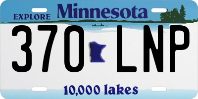 MN license plate 370LNP