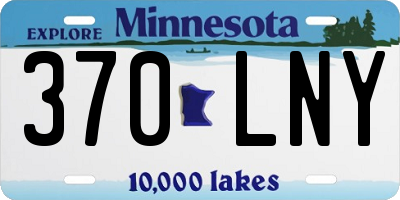 MN license plate 370LNY