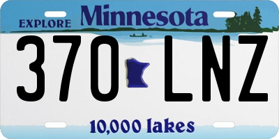 MN license plate 370LNZ