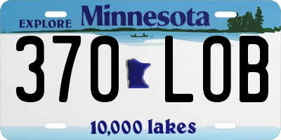 MN license plate 370LOB