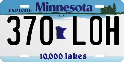 MN license plate 370LOH