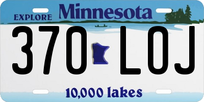 MN license plate 370LOJ