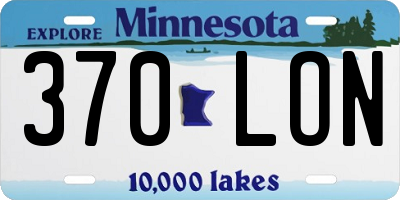 MN license plate 370LON