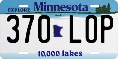 MN license plate 370LOP