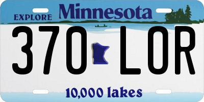 MN license plate 370LOR