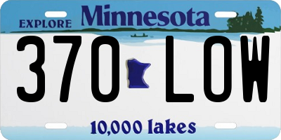 MN license plate 370LOW