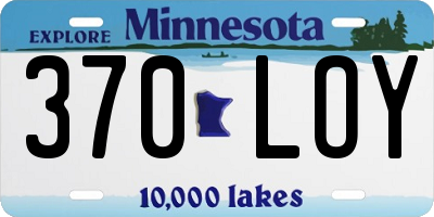 MN license plate 370LOY