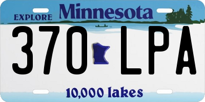 MN license plate 370LPA