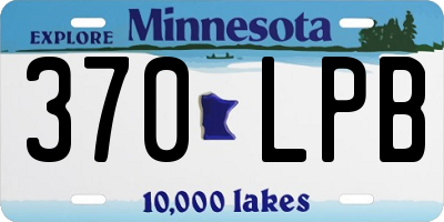 MN license plate 370LPB