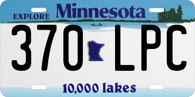 MN license plate 370LPC
