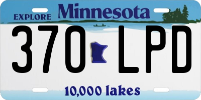 MN license plate 370LPD