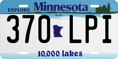 MN license plate 370LPI